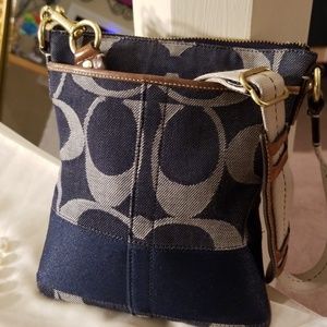 COACH BLUE DENIM CROSSBODY BAG